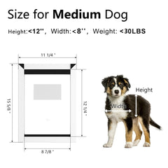 MAVRICPOWER dog door tunnel demonstrates adjustable width for various doors