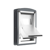 MAVRICPOWER steel dog door side view showing sturdy frame for active dogs