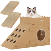 Mawrpet DIY cat house assembled into a multi-story play castle.