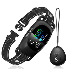 Mawrpet upgraded anti-bark collar with remote tag for quick bark control during outdoor walks.