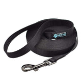 Max and Neo long recall leash 30ft black for reliable recall training.