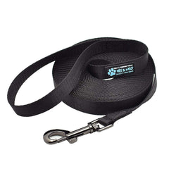 Max and Neo long recall leash 30ft black for reliable recall training.