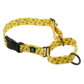 Max and Neo collar martingale estampado abejas amarillas, diseño cómodo para paseos seguros.