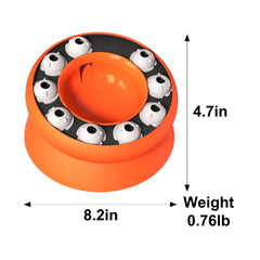 MaxcGear cat dining slow-feed action illustrates puzzle-solving for enrichment and meal pacing.