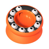 MaxcGear interactive cat puzzle feeder bowl in orange promotes slow feeding and mental engagement during meals.