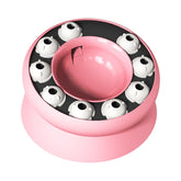 MaxcGear interactive cat puzzle feeder bowl pink slows eating to support healthier mealtime pacing