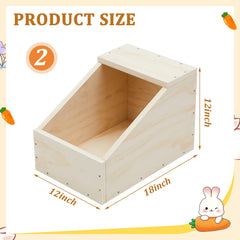 Maxcheck wood rabbit nesting box inside view highlights secure burrow-like rest.