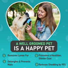 Maxpower Planet pet grooming brush nine-teeth side targets stubborn mats