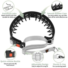 Mayerzon No Pull Collar D-ring leash attachment enables secure strolling.
