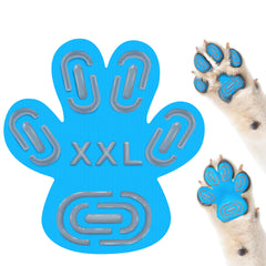 MBTWZ non-slip paw pad blue top view helps secure traction on hardwood floors