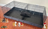 Mcage 47-inch habitat top cover keeps pets secure and contained.