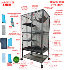 Mcage durable wrought iron construction indicating lasting stability