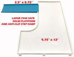 Mcage hamster palace side view shows tall 5-tier design with safe bar spacing.