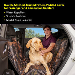 Meadowlark Premium Hammock Seat Cover side flaps shield doors from muddy paws.