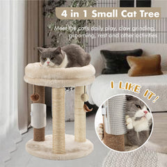MECOOL 4in1 cat tree bed nest—cozy lounging spot for cat rest.