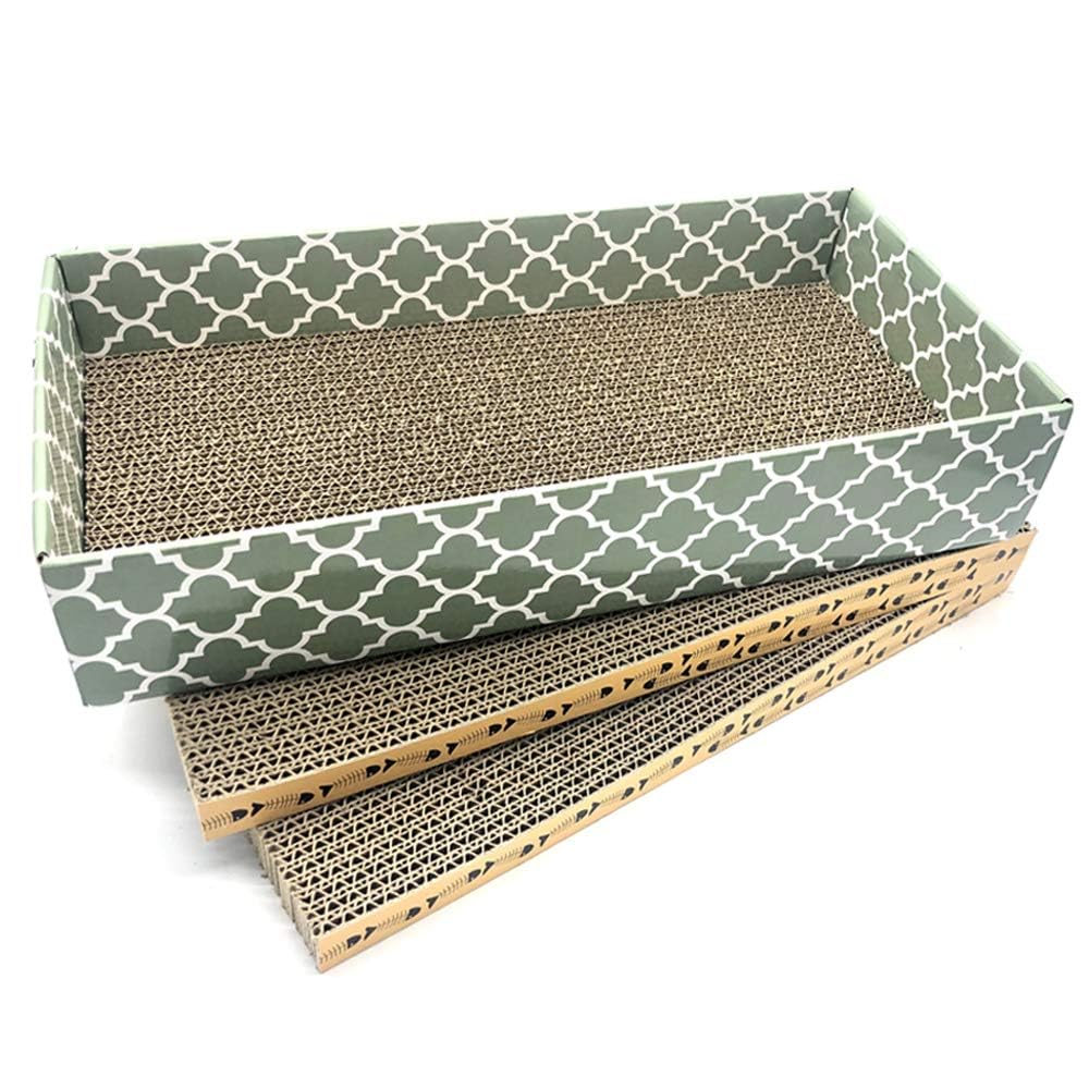 MECOOL cat-scratcher lounge box top view for scratching and resting