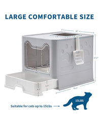 Medario foldable litter box setup for compact storage and travel use