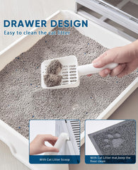 Medario spacious litter box interior ready for comfortable cat movement