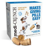 Medi-Crunch Pill Pouches for Dogs close-up of pill-friendly texture and happy pup.