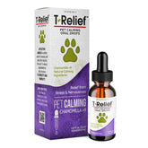 MediNatura T-Relief bottle closeup for pet calming and stress relief