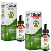 MediNatura T-Relief Drops bottle shows natural arthritis support for pets