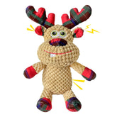 MeetYooo Christmas Elk dog toy squeaky for interactive festive play and stimulation