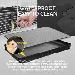MEEXPAWS guinea pig cage top-shelves aid potty training with two plastic panels.