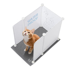 MEEXPAWS litter box enclosure small guards against litter scatter for a cleaner space