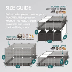 MEEXPAWS top view of playpen highlights open design for easy monitoring and cleaning.