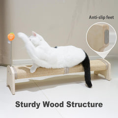 Meeyoview furniture protector on sofa redirects scratching away from furniture.
