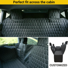 Meginc dog seat cover mesh window provides airflow and eases anxiety during rides.