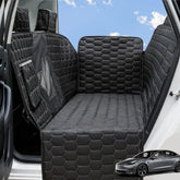 Meginc dog seat cover for Model Y headrest design protects roof and reduces fur transfer.