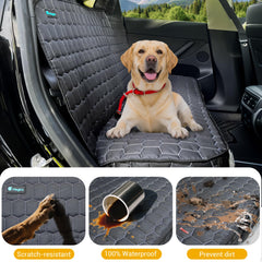 Meginc dog seat cover featuring waterproof fabric to block spills.