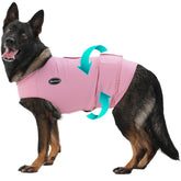 Meifsou dog anxiety vest front view highlighting secure wrap for calm training