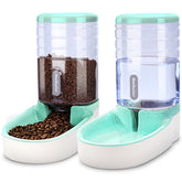 Meikuler feeder-water dispenser set side view with large-capacity bottles for extended care