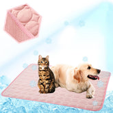 MeiLiMiYu washable dog ice silk cooling mat front view highlights self-cooling comfort