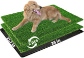 Meizhuang dog grass pad tray with two-pack setup for clean indoor potty