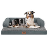 MEKIY extra-large dog bed with foam-egg-crate top offers steady joint support