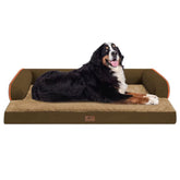 MEKIY giant orthopedic dog bed front view supports ample space for large dogs.