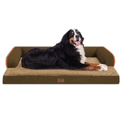 MEKIY giant orthopedic dog bed front view supports ample space for large dogs.