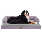 MEKIY large dog bed orthopedic egg crate foam supports joints for restful slumber.
