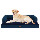 MEKIY XXL dog bed with orthopedic egg crate foam supports joints for large dogs.