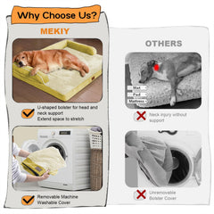 MEKIY bed featuring waterproof bottom and non-slip surface for stability.