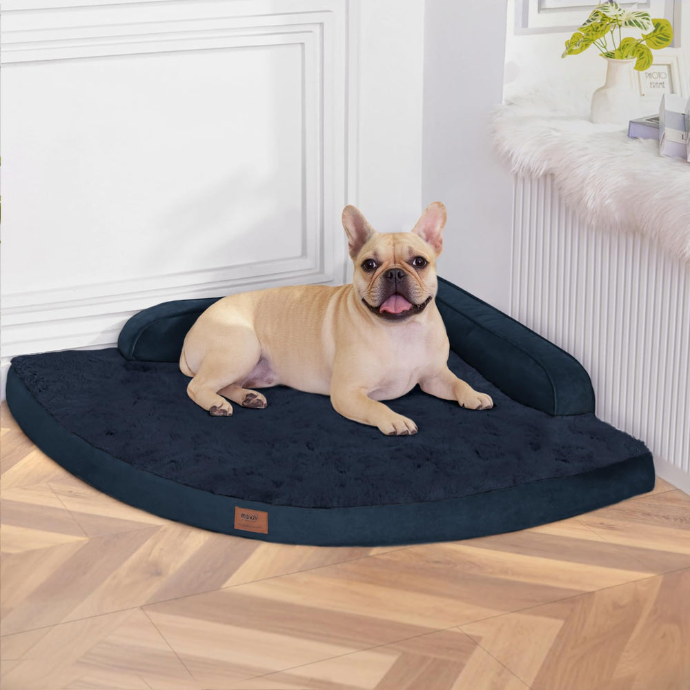 MEKIY large orthopedic dog bed with egg-crate foam for even weight distribution and comfort.