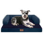 MEKIY small dog bed orthopedic bolster close-up shows neck support for restful naps