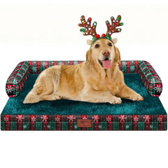 MEKIY XL dog bed foam-top view shows orthopedic comfort for large dogs