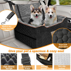 melafa365 dog car seat back-seat compatibility for cars and trunks