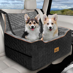 melafa365 dog car seat with crystal velvet cushion for comfy long rides