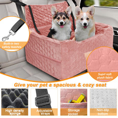 melafa365 dog car seat elevated-cushion enhances visibility to reduce anxiety