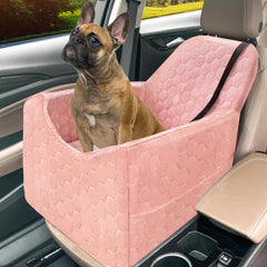 melafa365 dog car seat shows optimal size for small dogs with secure booster for travel comfort.